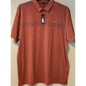 New Travis Mathew Men's The Heater Chest Stripe Golf Polo Shirt Size XXL